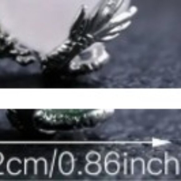 Unisex Natural Stone Crystal Dragon Wrapped Ball Pendant Necklace PU Leather - Picture 4 of 9